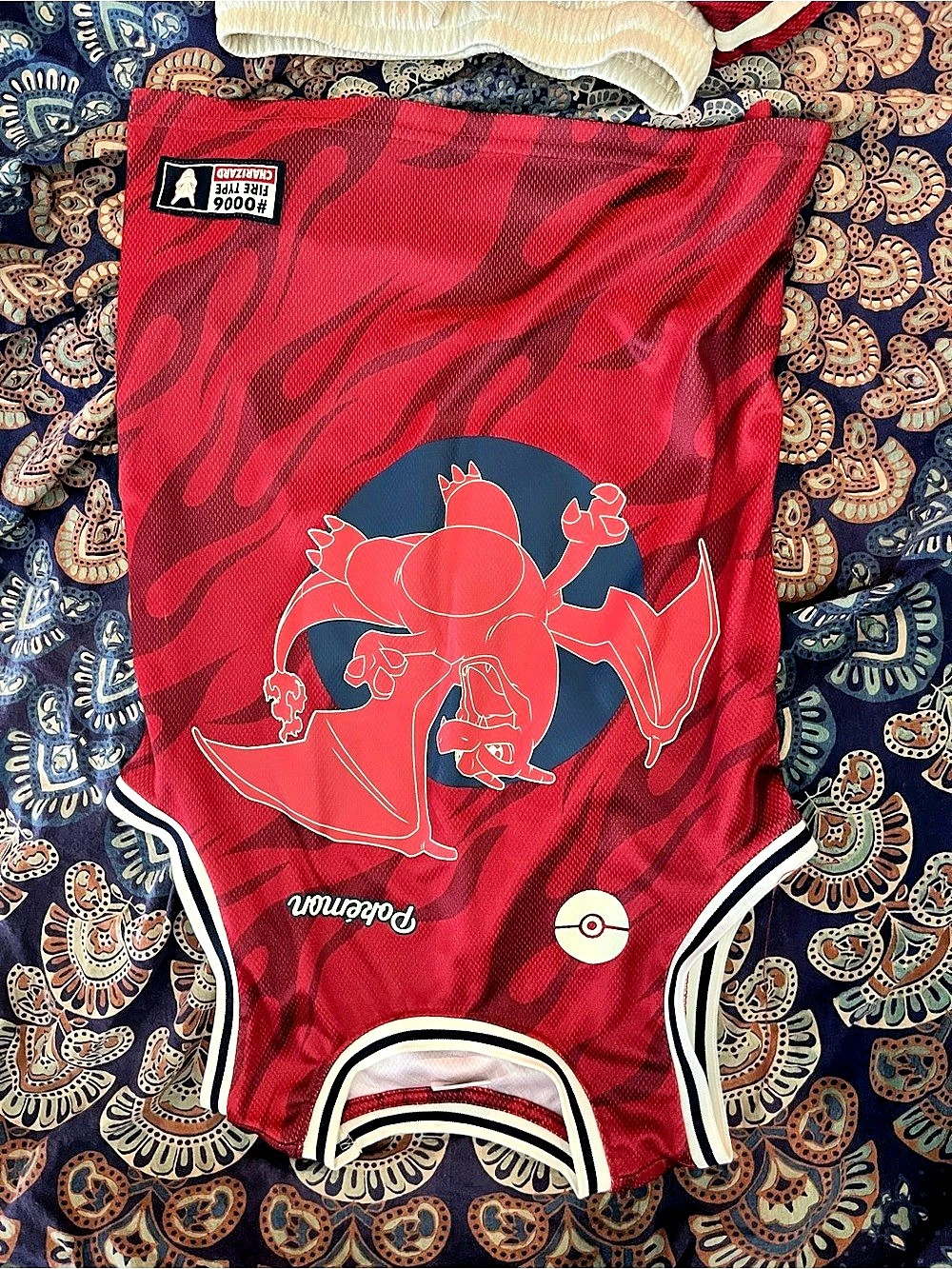 Pokemon Charizard set basketball jersey shorts Set Boys Medium